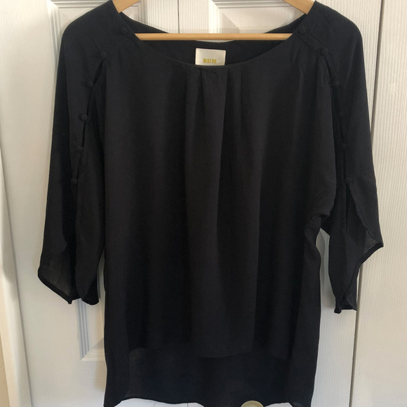 Maeve Anthropologie Top S black - Picture 2 of 5